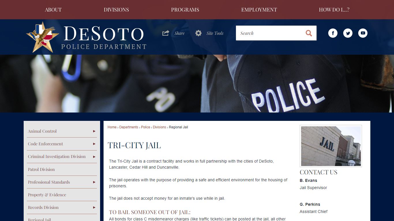 Tri-City Jail | DeSoto, TX - Official Website